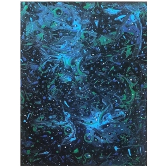 Hand Crafted Other - Hand Crafted Abstract Design 11x14 Inches Canvas Painting